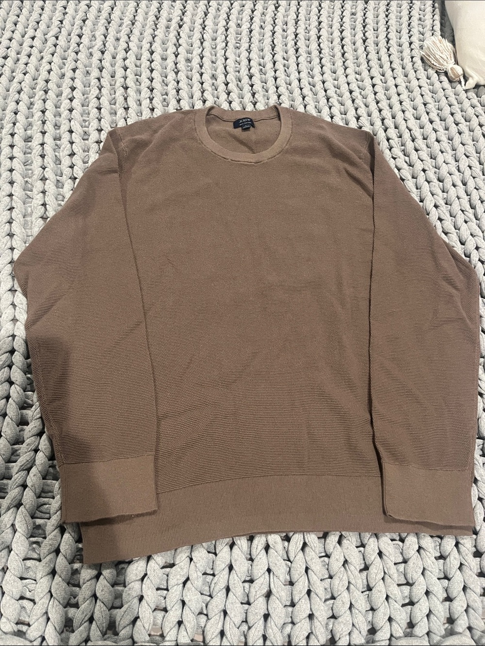 J. Crew Men's Crewneck Sweater in Taupe
